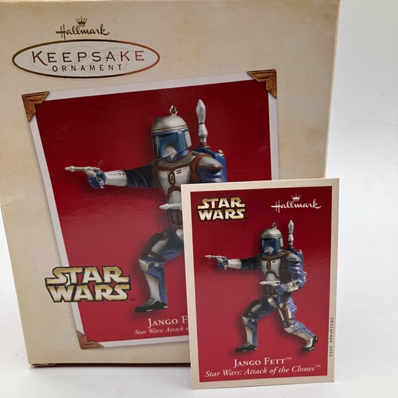 Star Wars Ornament Vintage Hallmark Jango Fett "Attack of The Clones"  In Box - Picture 8 of 9